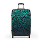 Polynesian Tribal in Teal Suitcase