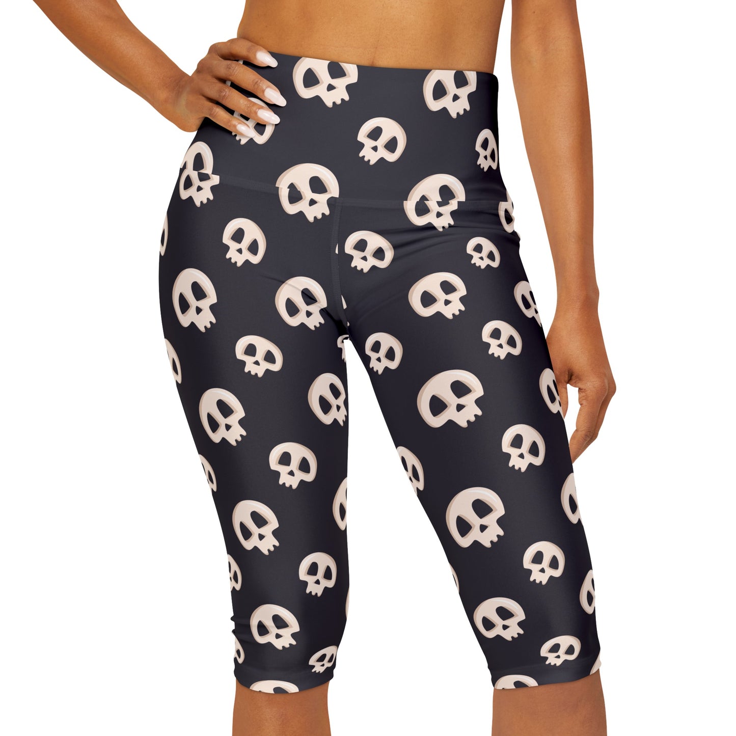 Skulls Yoga Capri Leggings