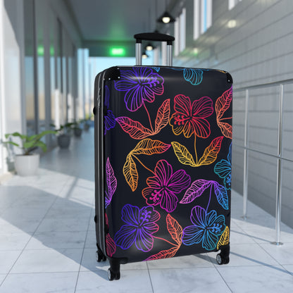 Rainbow Hibiscus Suitcase