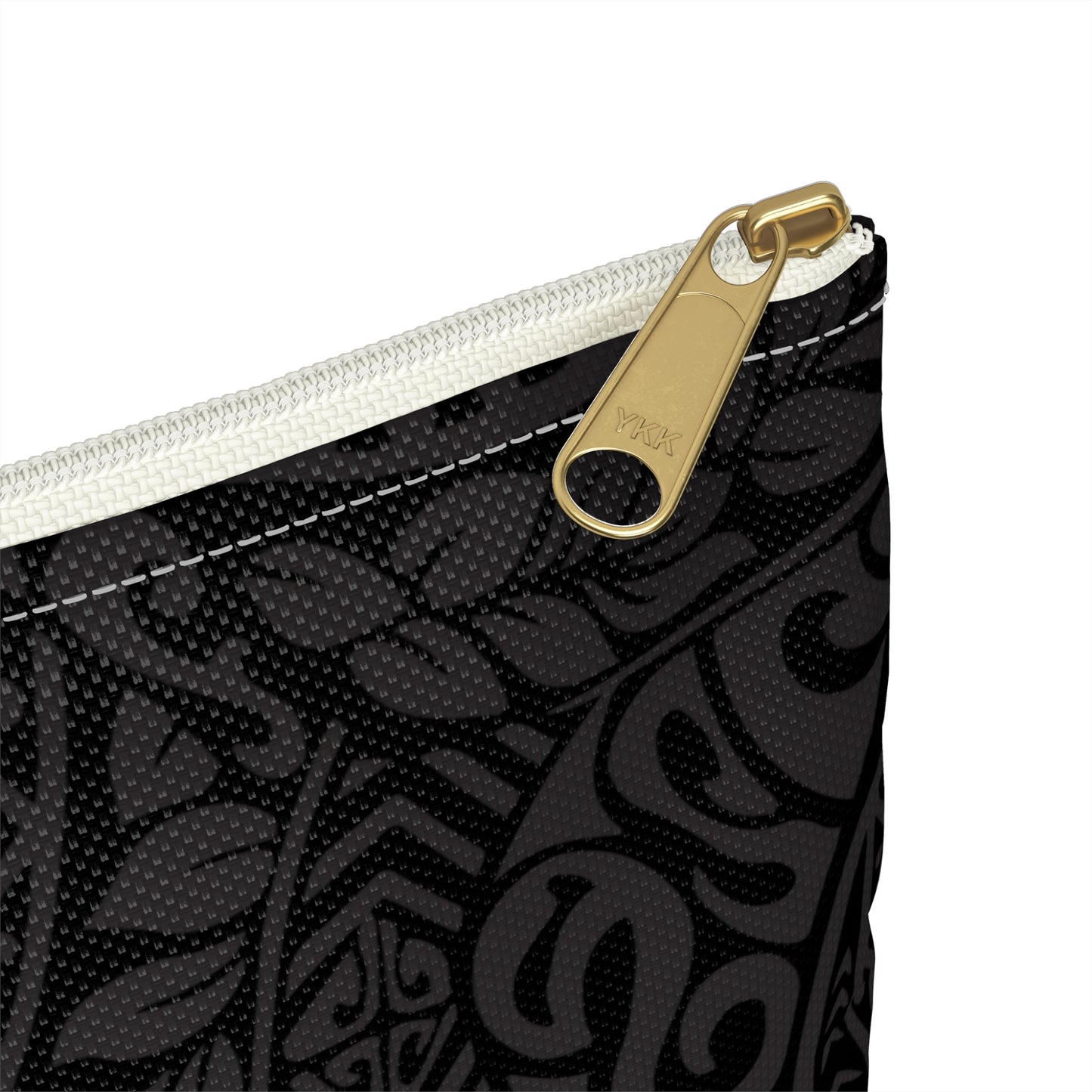 Polynesian Tribal in Black & Grey Accessory Pouch