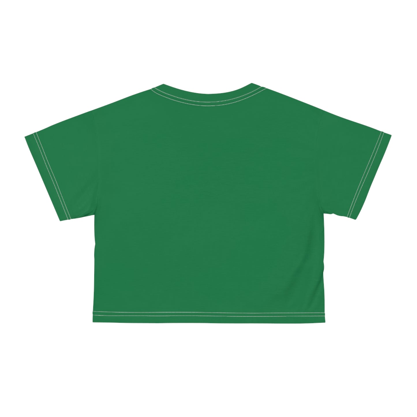 If my mouth doesn't say it. . . green Crop Tee