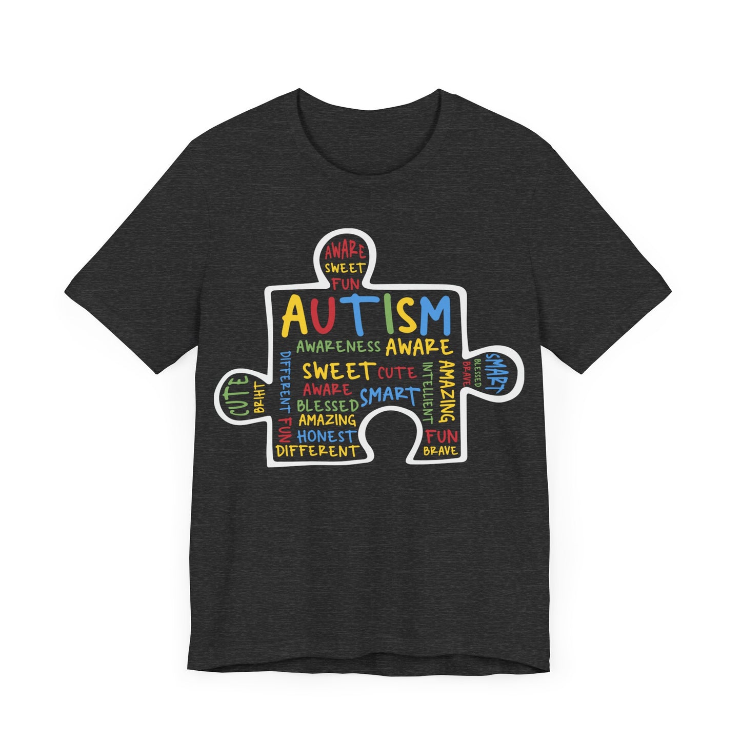 Autism puzzle piece Unisex Jersey Short Sleeve Tee