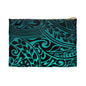 Polynesian Tribal in Teal Accessory Pouch