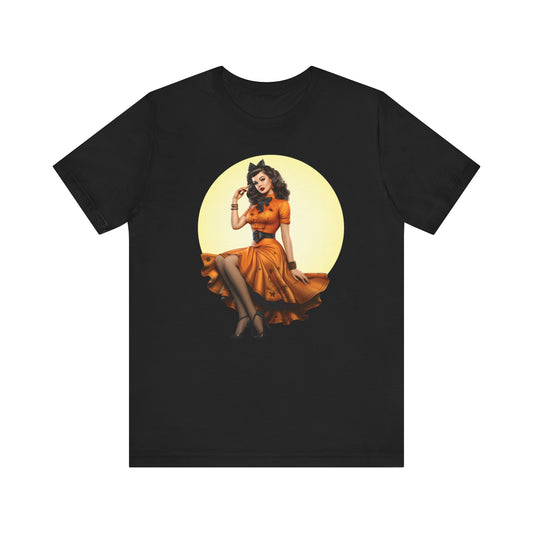 Brunette Halloween Bombshell 2 Unisex Jersey Short Sleeve Tee