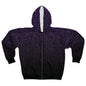 Polynesian Tribal in Purple and Black Unisex Zip Hoodie