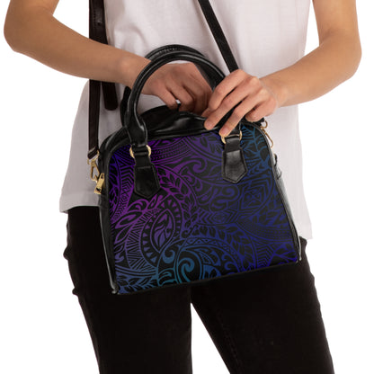 Jewel Tone Polynesian Tribal Shoulder Handbag