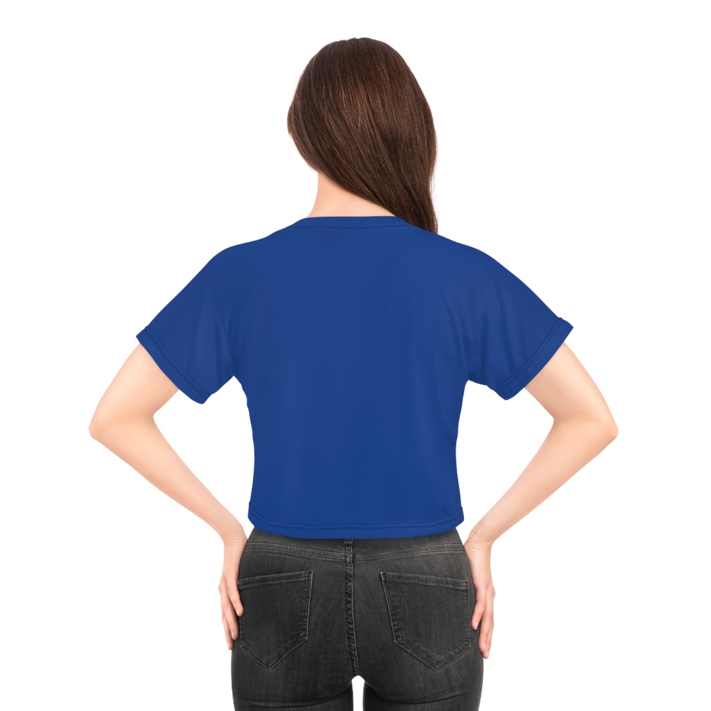 If only sarcasm burned calories in blue Crop Tee