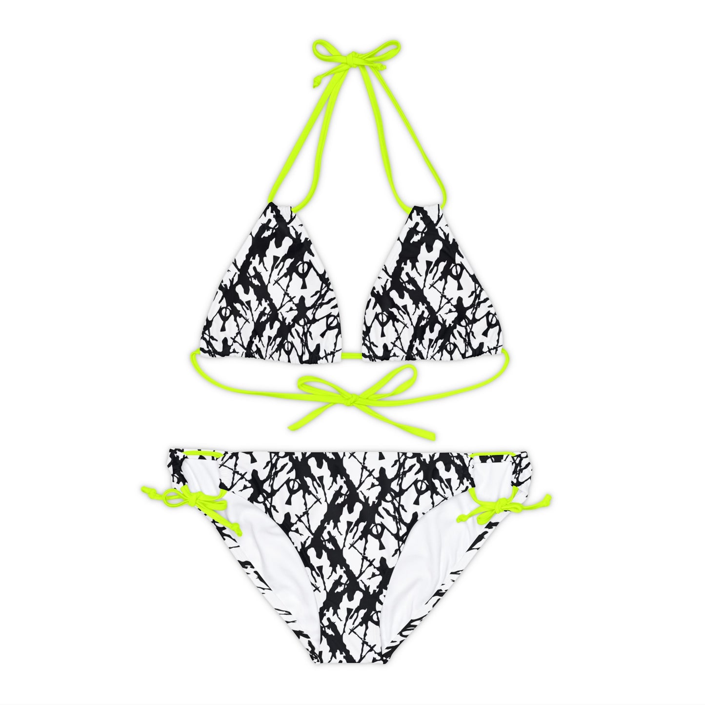 Ink Splatter Strappy Bikini Set