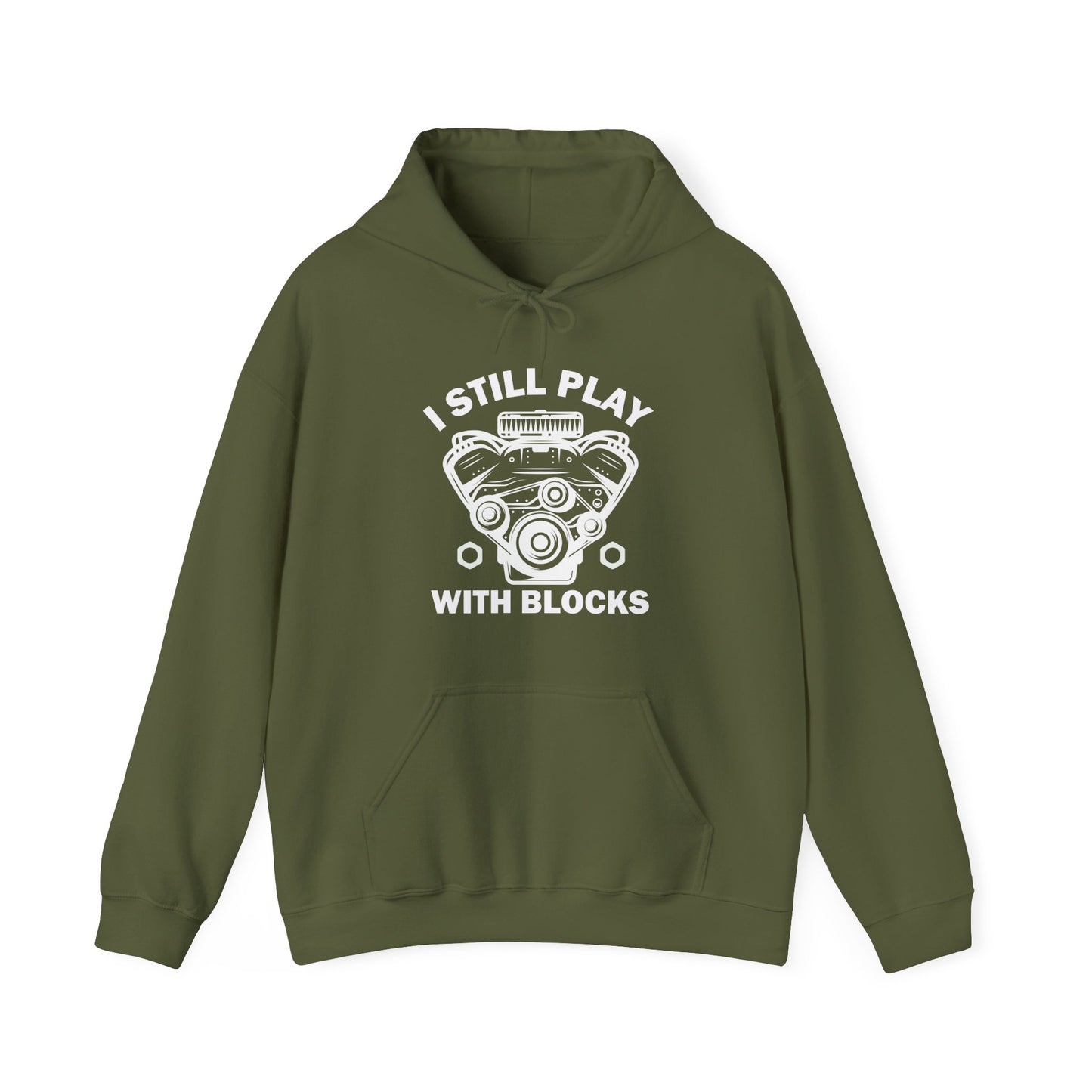 I still play with blocks Unisex Heavy Blend™ Hooded Sweatshirt