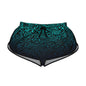 Teal Navy Polynesian Relaxed Shorts