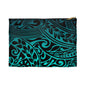 Polynesian Tribal in Teal Accessory Pouch