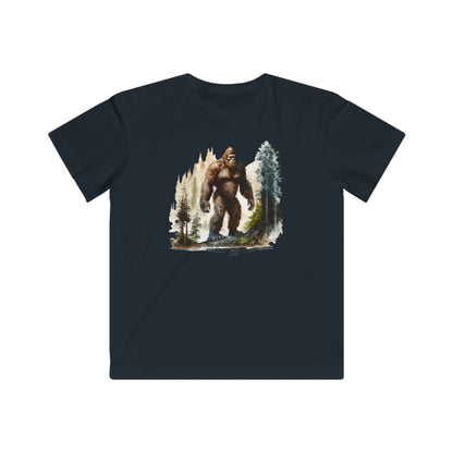 Bigfoot in woods Kids Fine Jersey Tee