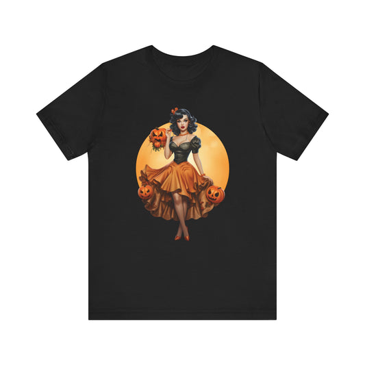 Raven Halloween Bombshell 4 in Black Unisex Jersey Short Sleeve Tee