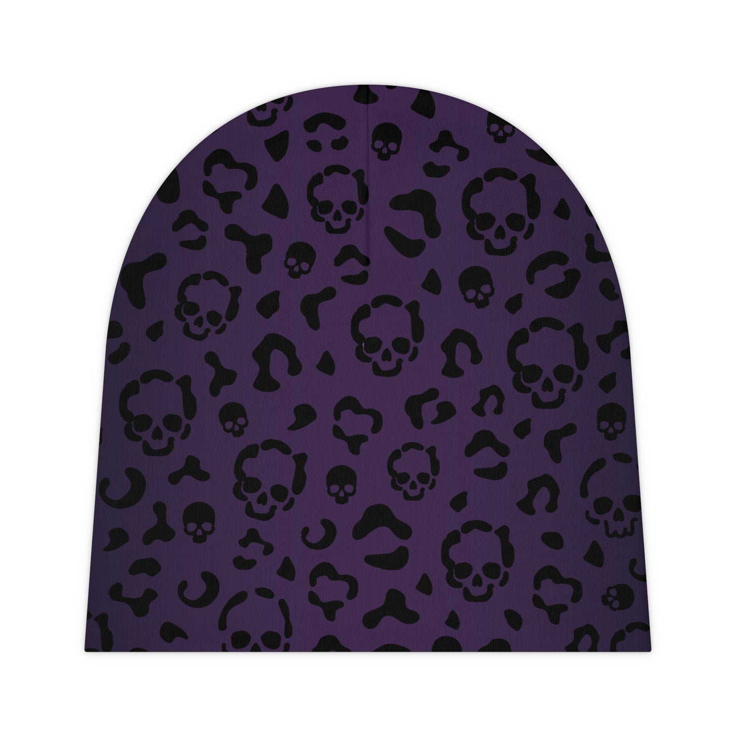 Cheetah Skulls in Purple Baby Beanie