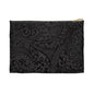 Polynesian Tribal in Black & Grey Accessory Pouch