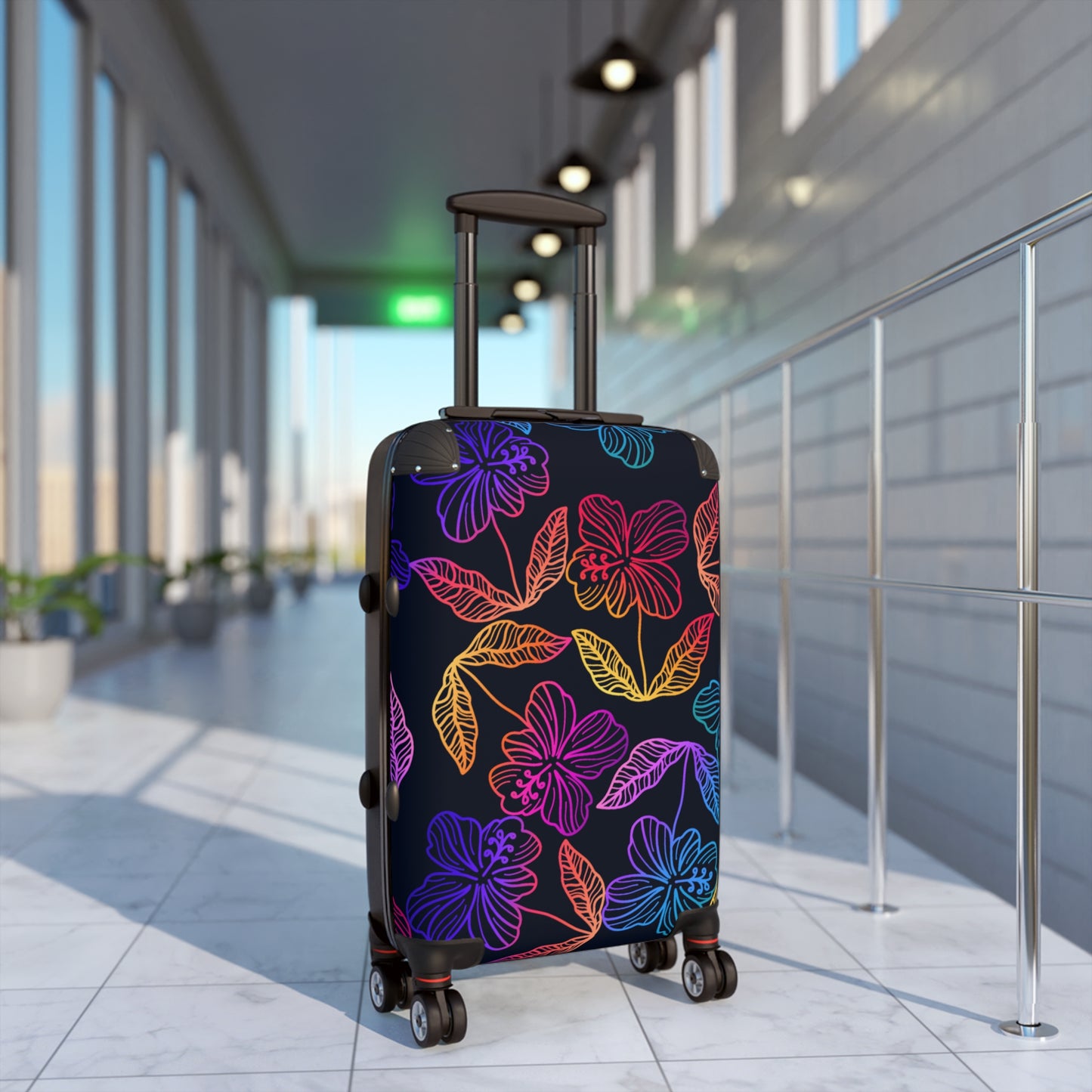 Rainbow Hibiscus Suitcase