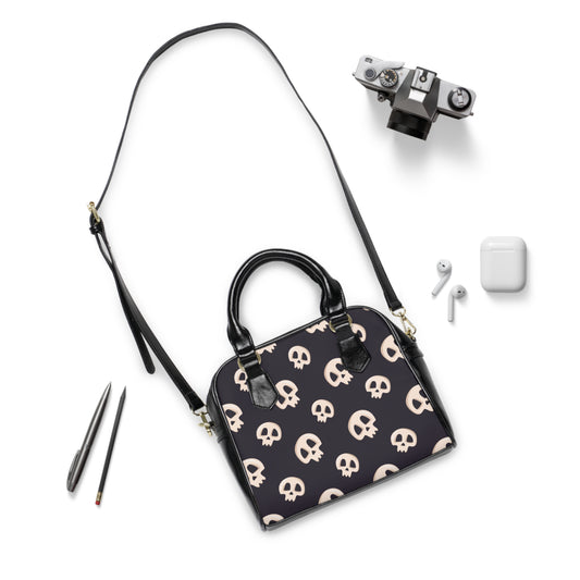 Black Skull Shoulder Handbag