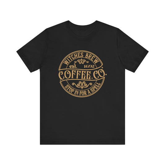 Witches brew coffee company Unisex Jersey Short Sleeve Tee