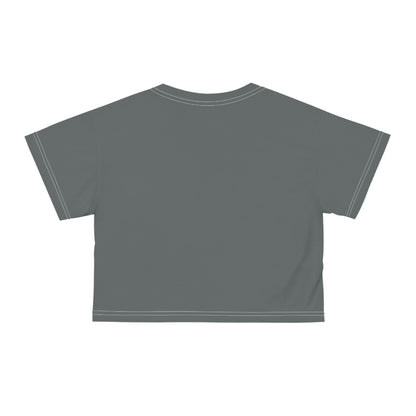 If only sarcasm burned calories in dark grey Crop Tee