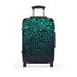 Polynesian Tribal in Teal Suitcase