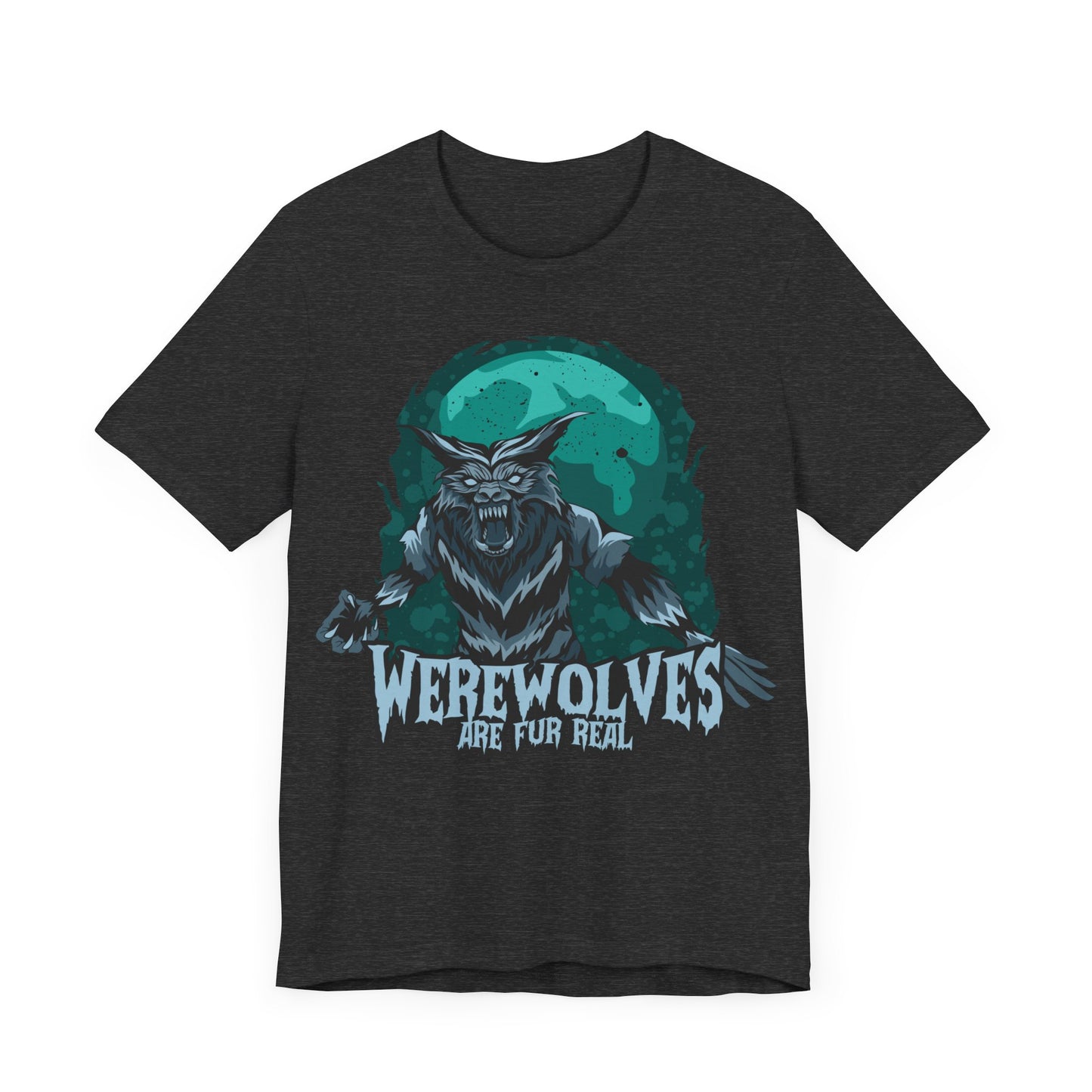 Werewolves are fur real Jersey unisex tee, Halloween Graphic Tee, Spooky Shirt, Trick or Treat Tee, Halloween Costume, Festive Gift