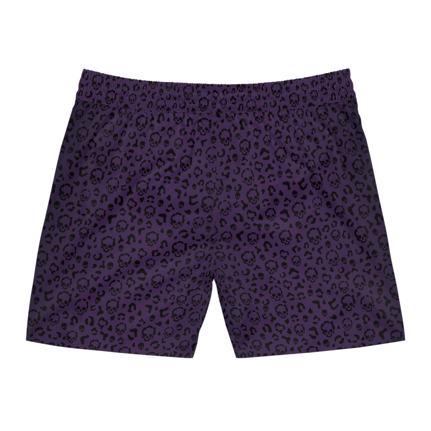 Cheetah Skulls in Purple Mid-Length Swim Shorts