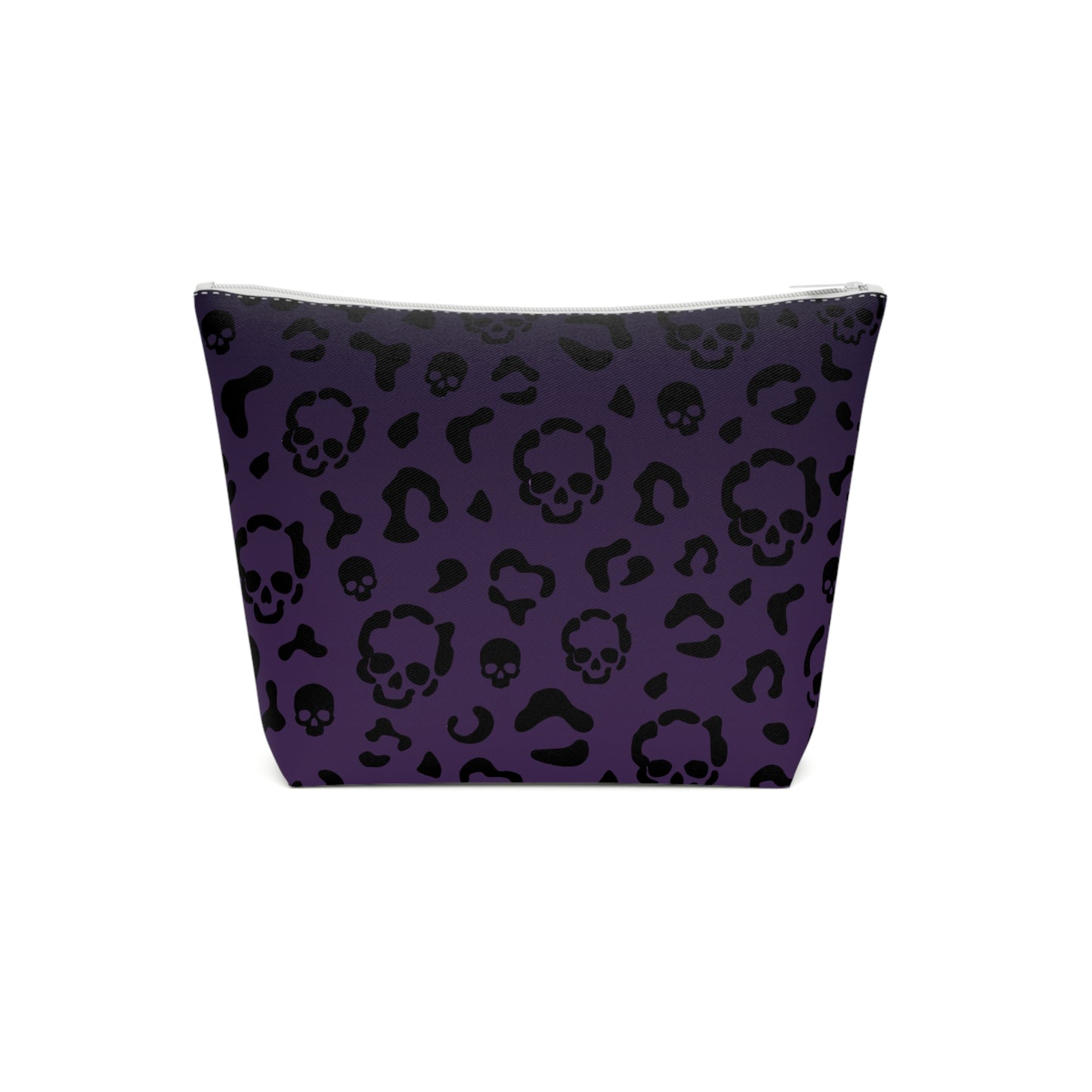 Cheetah Skulls in Purple Cotton Cosmetic Bag