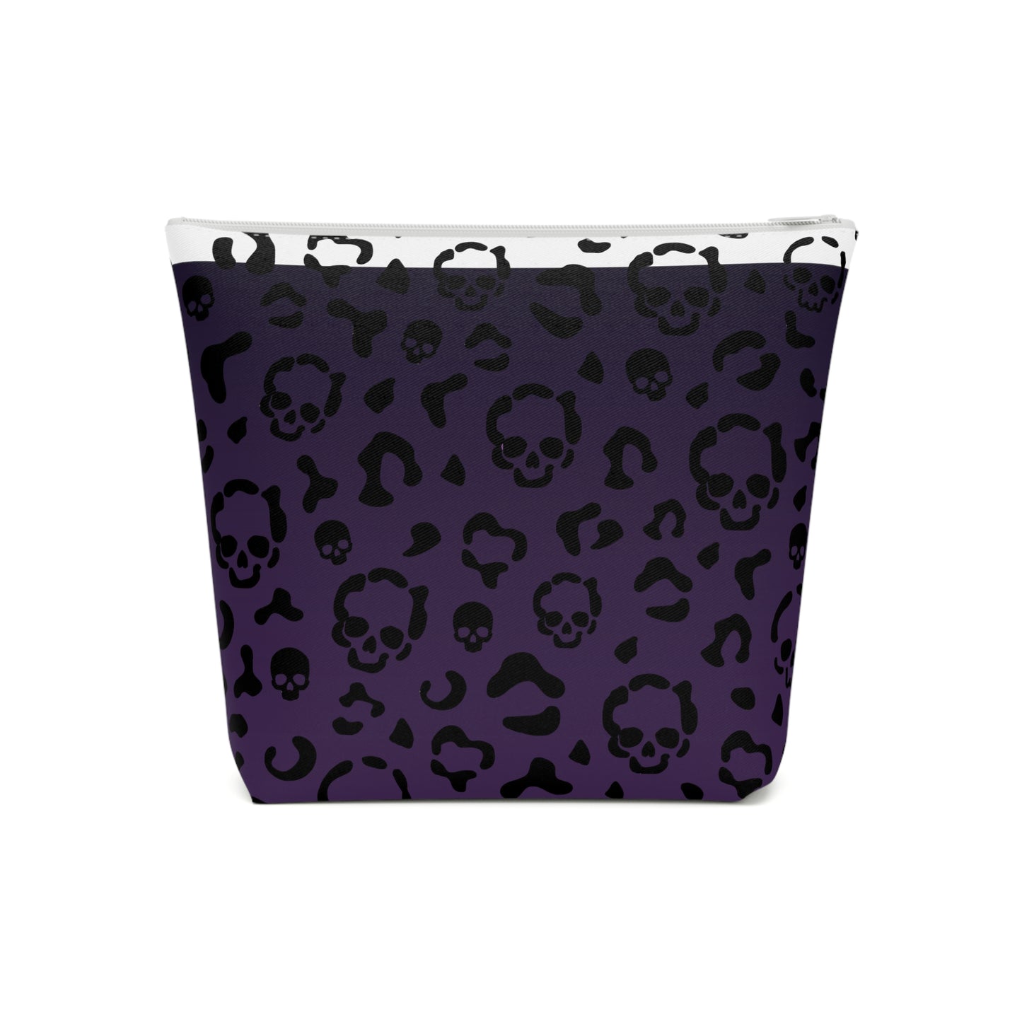 Cheetah Skulls in Purple Cotton Cosmetic Bag