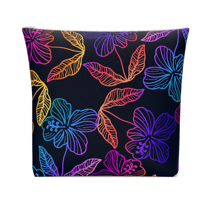 Rainbow Hibiscus Cosmetic Bag