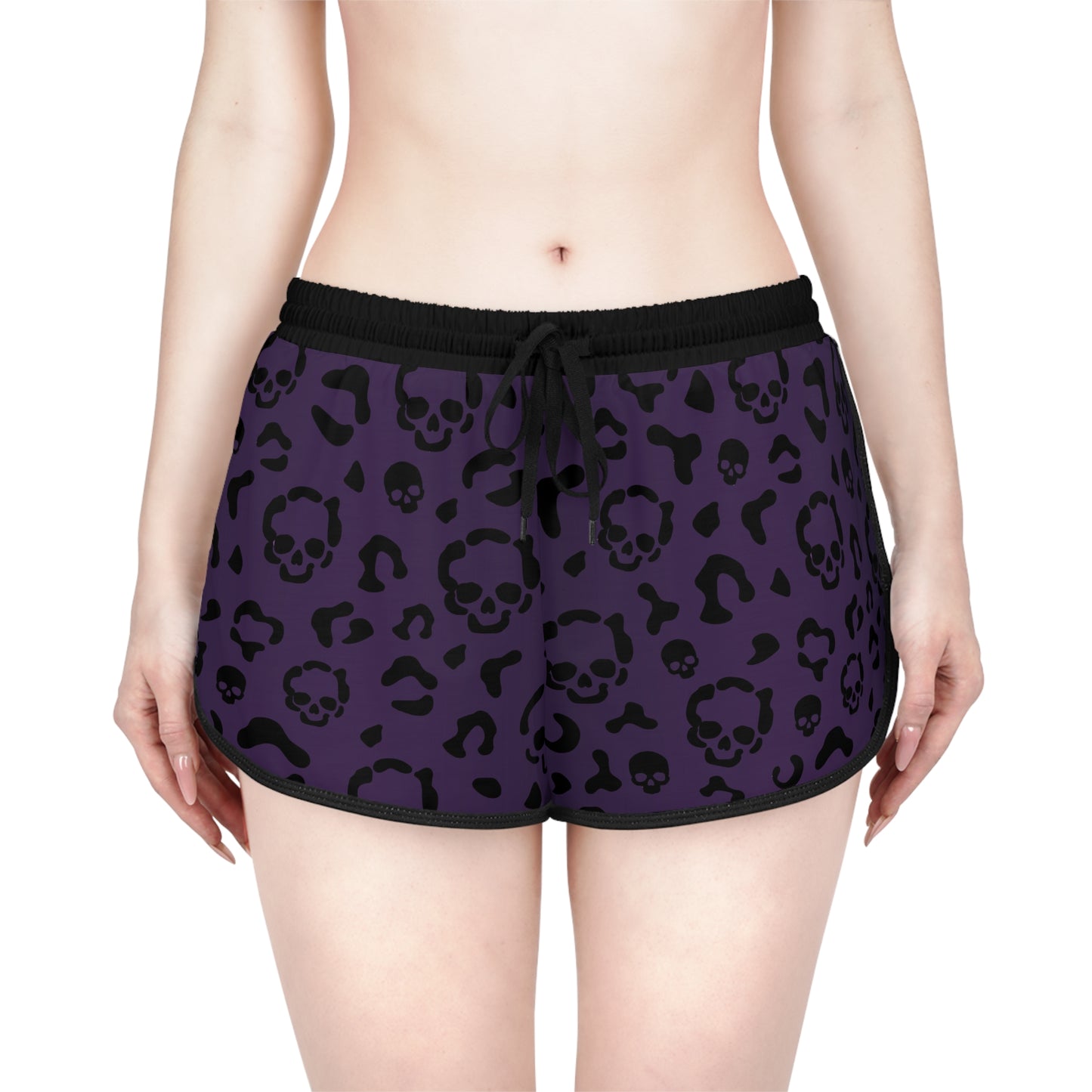 Cheetah Skull in Purple Relaxed Shorts