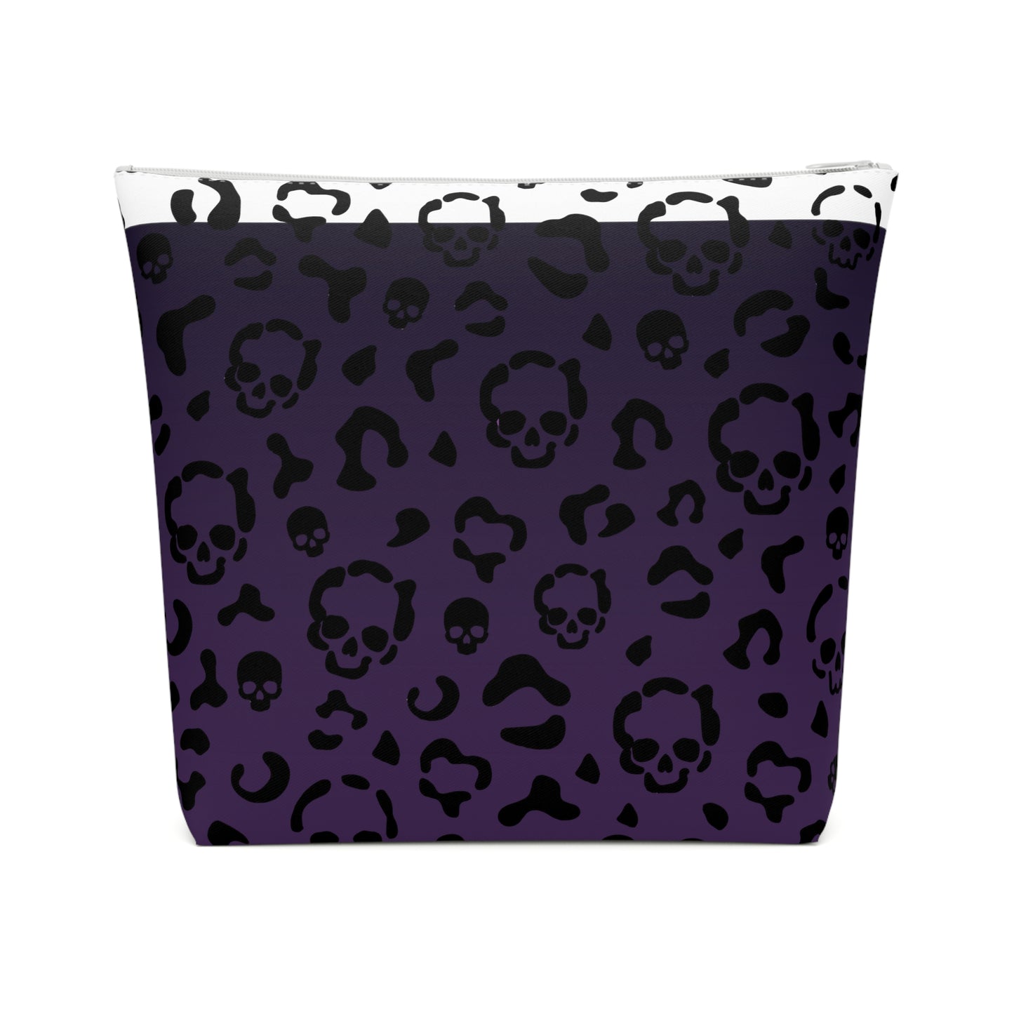 Cheetah Skulls in Purple Cotton Cosmetic Bag