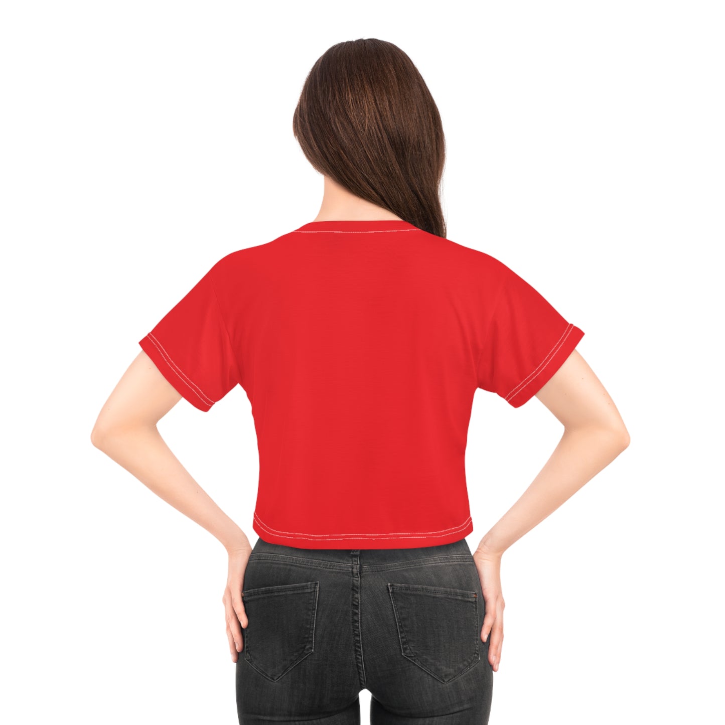 If only sarcasm burned calories in red Crop Tee