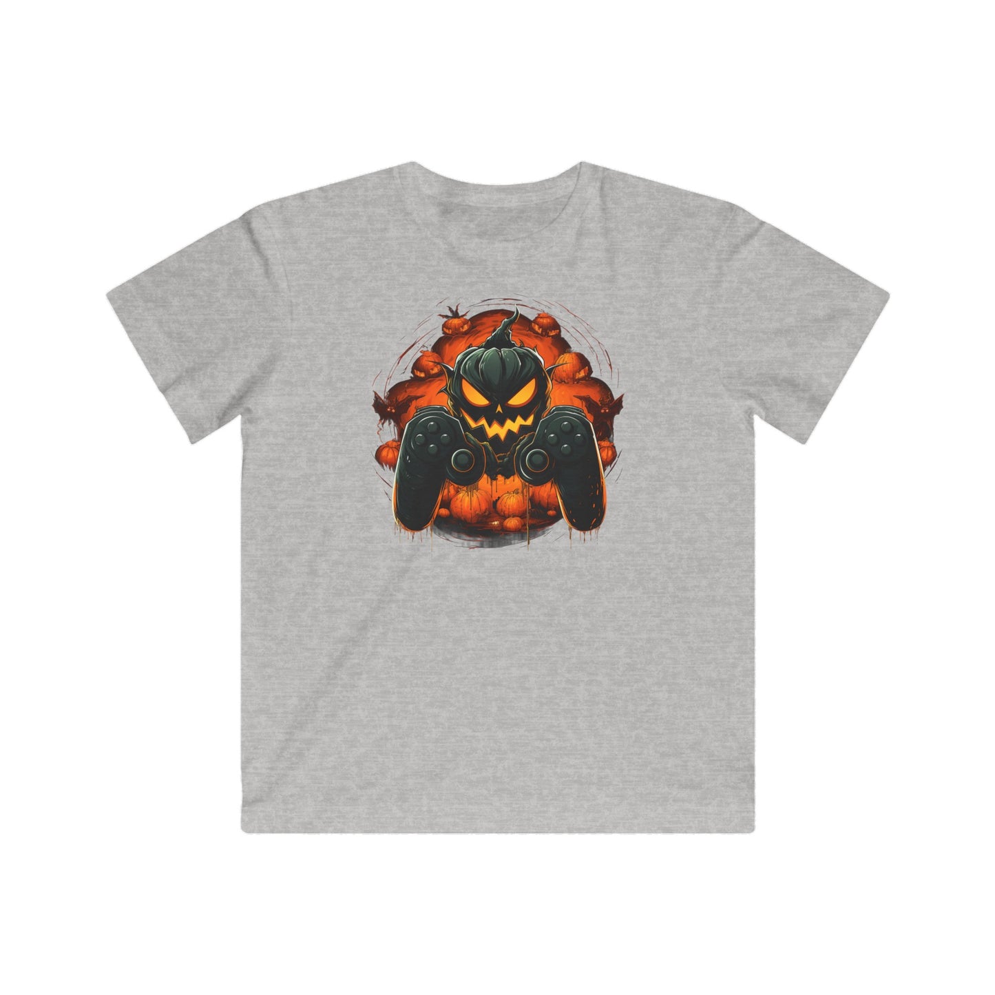 Controller with jack-o-lantern 2 Kids Fine Jersey Gaming Tee