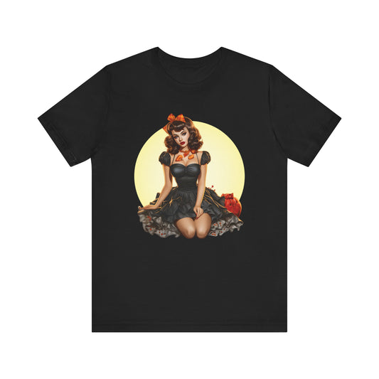 Brunette Halloween Bombshell Unisex Jersey Short Sleeve Tee