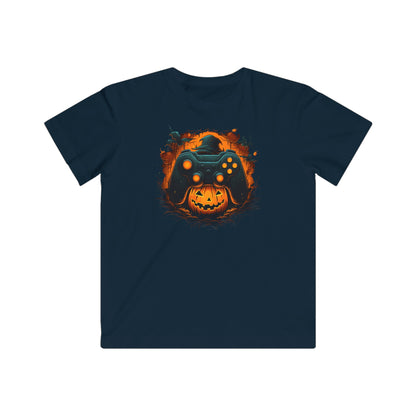 Controller with jack-o-lantern Kids Fine Jersey Gaming Tee