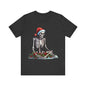 Christmas Skeleton with Holly Unisex Jersey Short Sleeve Tee