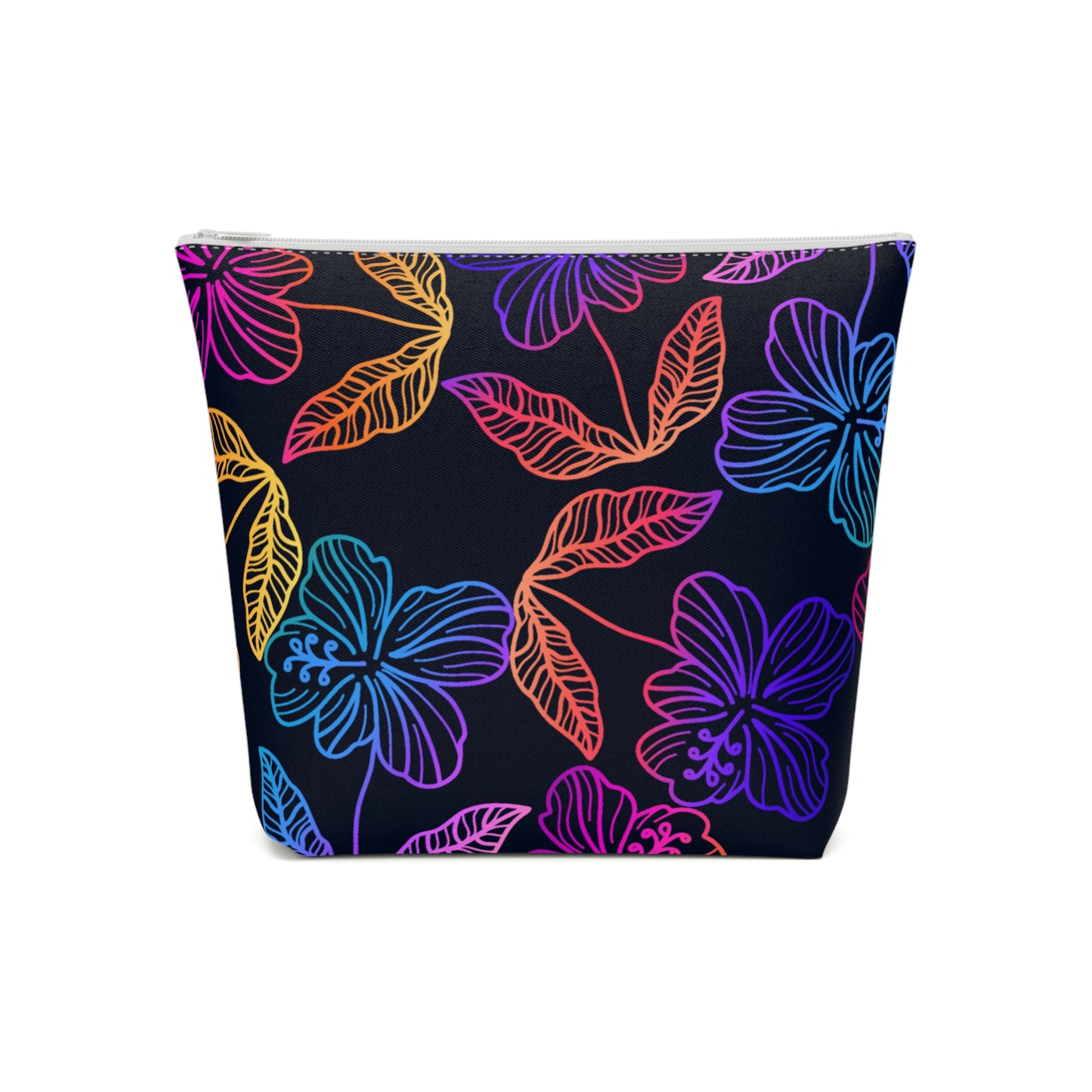 Rainbow Hibiscus Cosmetic Bag