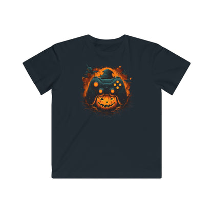 Controller with jack-o-lantern Kids Fine Jersey Gaming Tee