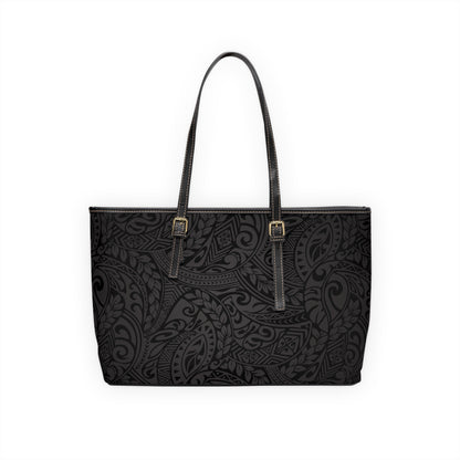 Polynesian Tribal in Black & Grey Shoulder Bag