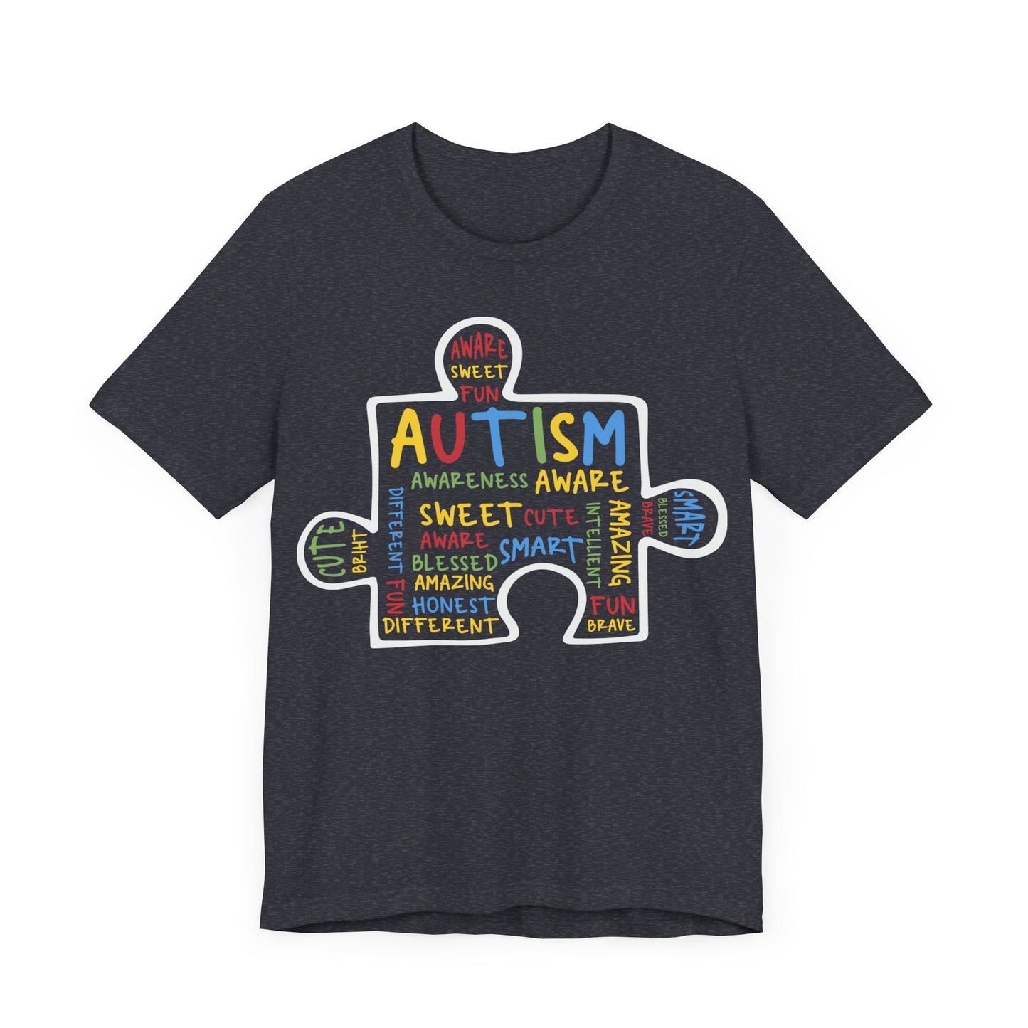 Autism puzzle piece Unisex Jersey Short Sleeve Tee