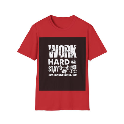 Work Out, Stay Humble Unisex Softstyle T-Shirt