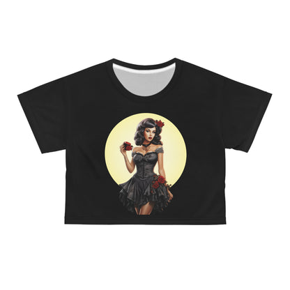 Raven Halloween Bombshell 2 Crop Tee