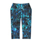 Turquoise Crystal Yoga Capri Leggings