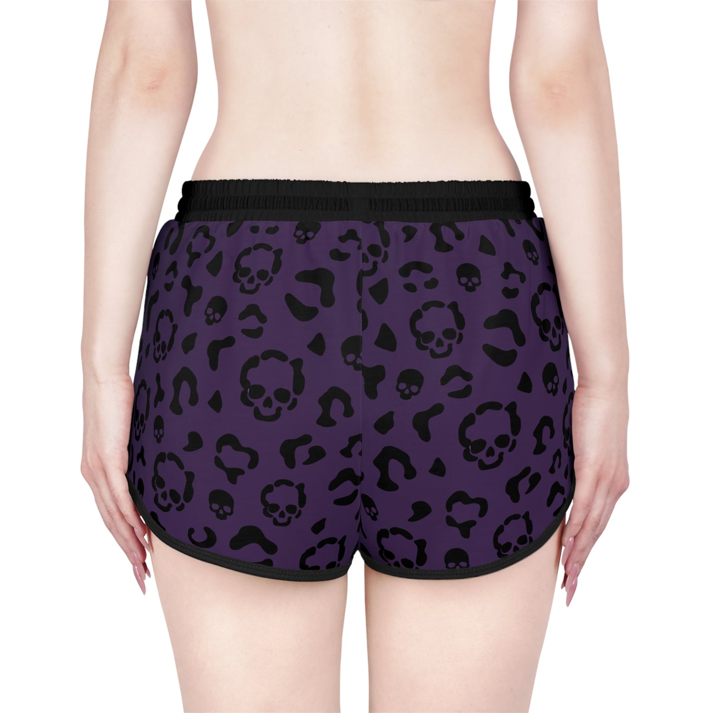 Cheetah Skull in Purple Relaxed Shorts