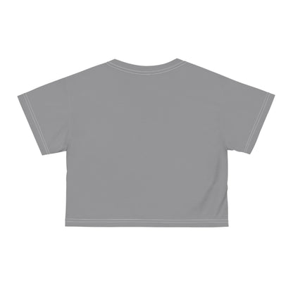 If only sarcasm burned calories in grey Crop Tee