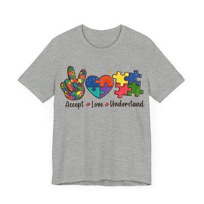 Accept, love, understand Unisex Jersey Short Sleeve Tee